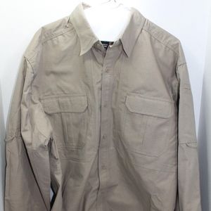 SOG Tactical Take Point Khaki Long Sleeve Button